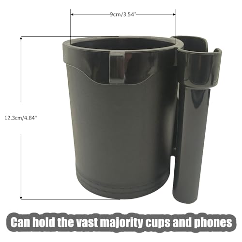 Bike Cup Holder with Phone Keys Holder, Handlebar Water Bottle Cage for E-Bike, Scooter, Stroller, Wheelchair