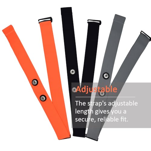 KYTO Heart Rate Monitor Chest Strap - ANT+ & Dual Bluetooth 4.0 HR Sensor, IP67 Water-Resistant, Compatible with Peloton, Zwift, Garmin, Precise HR Tracker for Running & Cycling - color: Grey - Strap Only
