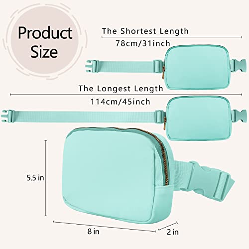 VOROLO Fanny Pack For Women And Men Crossbody Bag Black+Light Green - color: Black+Light Green
