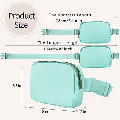 VOROLO Fanny Pack For Women And Men Crossbody Bag Black+Light Green - color: Black+Light Green