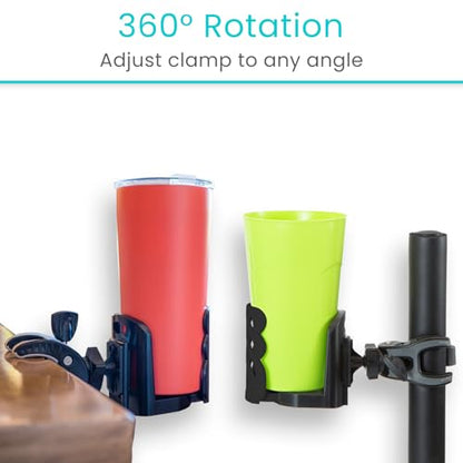 Vive Cup Holder (XL) - for Rolling Walker, Rollator, Wheelchair, Scooter