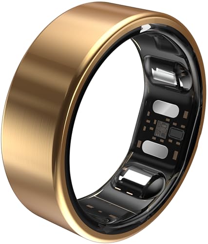 QALO Slim Smart Ring Fitness Tracker – Size Before You Buy – Gold, 06 - color: Gold, size: 6, style: Slim