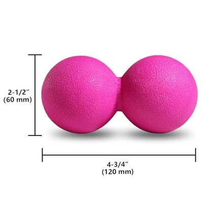 GOGO Peanut Massage Ball for Myofascial Release, Green Double Lacrosse Fascia Balls for Back Feet Trigger Point Therapy, Deep Tissue - color: Green