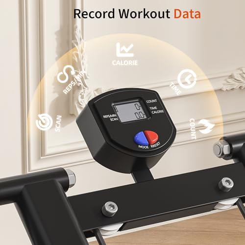 MOMODA Stair Stepper Resistance Adjustable Folding Vertical Climber Machine for Home Gym