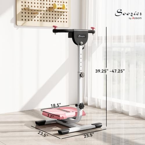 Soozier Foldable Ab Twister Board Screen Twist Shape Abs Trainer - color: Pink