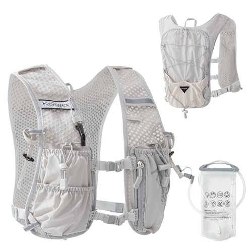 Running Hydration Vest Backpack with 1.5L Bladder for Men Women - color: grey, size: with hydration