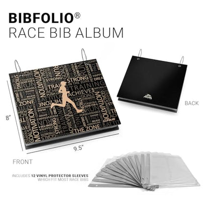 Gone For a Run BibFOLIO Race Bib Album - Running Inspiration Male - 9.5x8 - color: Running Inspiration Male