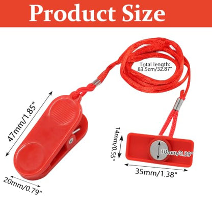 Biaungdo Universal Treadmill Magnet Safety Key, Rectangle Magnetic Safety Stop Switch Replacement Parts - size: 14 x 35mm