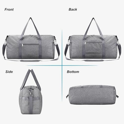 Carry On Luggage 22x14x9 Airline Approved, 40L Gym Duffle Bag for Travel - color: Grey, size: 40L