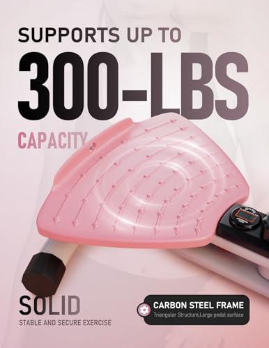 Waist Twister Machine Exercise, Ab Twist Board with Smart LED Digital Counter, Supports 300 lbs, Noiseless, Anti-Slip, Compact Portable for Home Gym Workout Equipment (Pink)