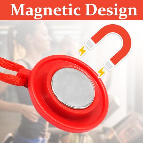 Biaungdo Universal Treadmill Magnet Safety Key, Round Magnetic Safety Stop Switch Replacement Parts for Running Machines (Red, 27mm/1.06inch)