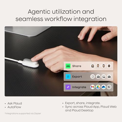 Plaud NotePin Wearable AI Voice Recorder, Lunar Silver, Non-S Version - color: Silver