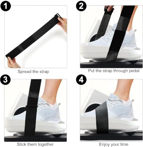 Leg Exerciser Traction Straps, Under Desk Elliptical Pedal Band for Seniors, Secure & Stability for Electric Ellipse Equipment - size: Set of 2