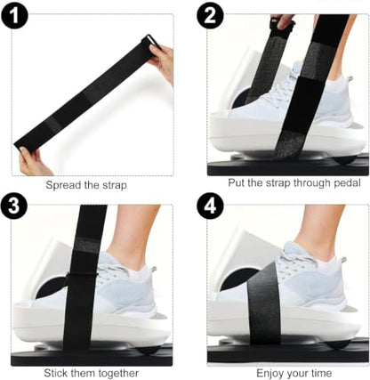 Leg Exerciser Traction Straps, Under Desk Elliptical Pedal Band for Seniors, Secure & Stability for Electric Ellipse Equipment - size: Set of 2