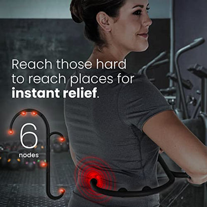 LiBa Back Massager Trigger Point Cane, Deep Tissue Back Neck Massager Black - color: B. Black (1 Pack)