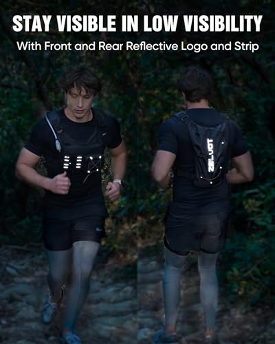 Zelvot Running Vest with 2L Water Bladder, Hydration Backpack, U.S. Design Patent, Lightweight Hydration Pack with Gear Holder, Reflective Chest Pack for Men Women - color: Camo Army Green, size: Medium-Large