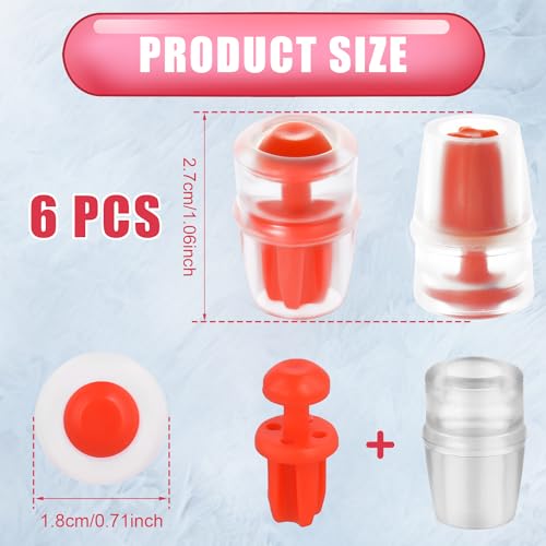 PEUTIER 6pcs Bite Valve Replacement Sheath for Osprey, Silicone Hydration Pack Bite Valve Replacement Nozzle Mouthpiece for Hydration Pack System