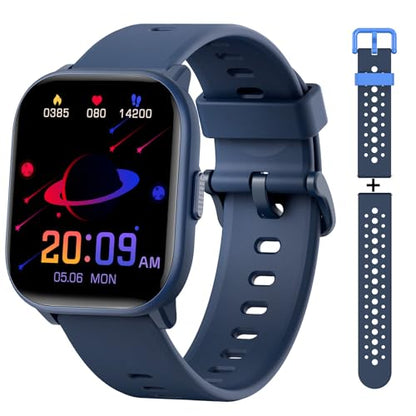 meoonley Kids Watch for Girls Boys with IP68 Waterproof, Girls Watch with 19 Sports Modes, Sleep Tracking, Pedometer, Stopwatch, Kids Activity Tracker, Birthday Gifts for Girls Age 6-15 Years Old - color: Blue