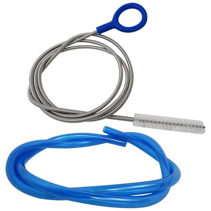 High Flow Replacement Tube (10mm OD/8mm ID, 20% More Water Per Sip) with Flexible Long Tube Cleaner Brush, Compatible for Hydration Bladders & All Major Reservoirs
