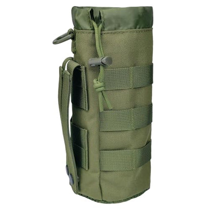 Tactical MOLLE Bottle Pouch Basic Style & Enhanced with Shoulder Strap - color: Green-Basic