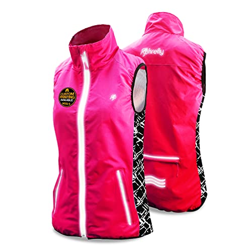 KwikSafety - Charlotte, NC - FIREFLY Women's Athletic Safety Vest | High Visibility Running Cycling Sleeveless Jacket
