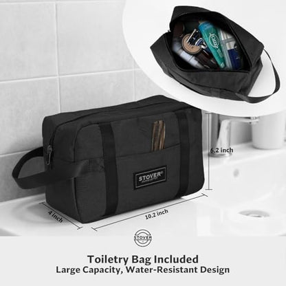 STOVER 45/80/100L U-Zip Rolling Duffel Bag with Wheels, Voyager Series X-Large Durable Travel Duffle + Toiletry Bag, Lay-Flat Opening, Packable w/Shoulder Straps- Use as Luggage or Backpack (Black) - color: U-Zip Voyager Black