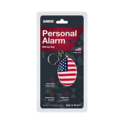 SABRE Personal Alarm With Snap Clip Key Ring, 120dB Alarm, Audible Up To 1,280 Feet (390 Meters), Simple Operation, Reusable