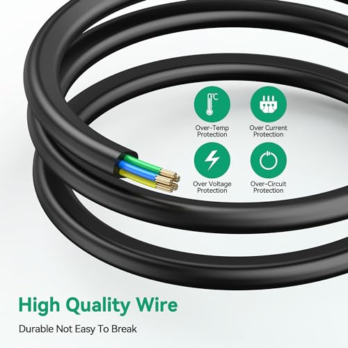 AC Power Cord Compatible with ANCHEER Under Desk Elliptical Machine, Leg Exercise Pro Machine Pedal Exerciser