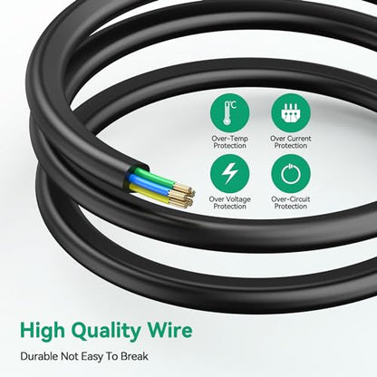 AC Power Cord Compatible with Tvdugim Under Desk Elliptical, 6ft/1.8m Power Cord for Electric Seated Pedal Foot Leg Exerciser Machines