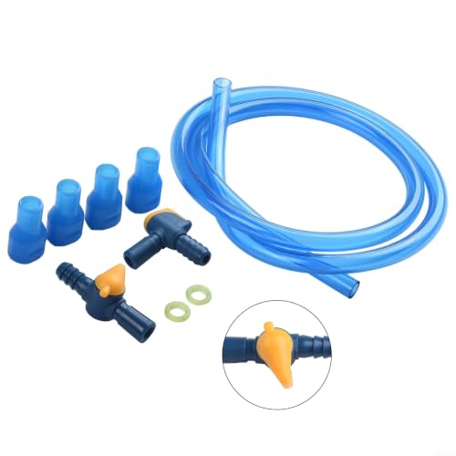 Hydration Pack Drink Tube Kit 100Cm With Straight Mouthpiece And Bite Valve Set For Water Reservoir Bladder, Flexible PP Replacement Hose Accessories For Hiking Camping Cycling Running Blue(B Kits)