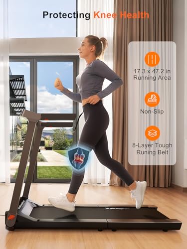 WALKINGPAD Foldable Walking Pad Treadmill with Handle Bar, 7.5MPH - color: Grey