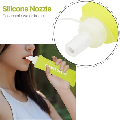 Soft Flask Running Bottles Collapsible Water Bottle Foldable for Traveling Running Vest Collapse Hydration TPU 250ml for Runner(250ml-Pack of 2) - color: 250ml-2pcs