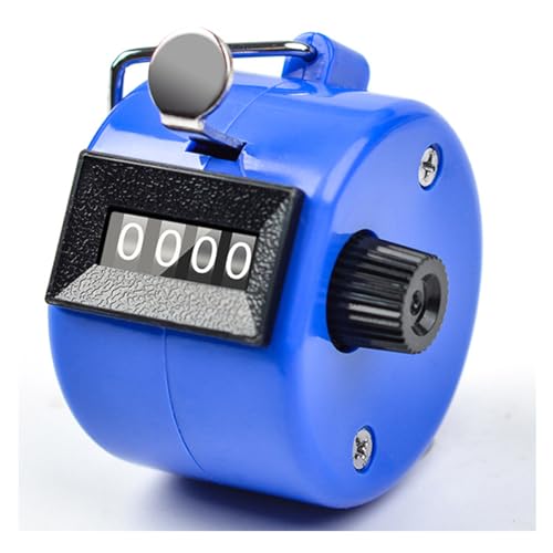 Clicker Counter, 4-Digit Clicker Counter, Hand Tally Counters Clicker Pitch Counter for Counting, Knitting, Coaching, Golf, Lap, Fishing - color: Blue