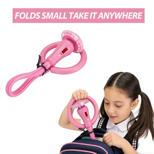 ankle skip ball,foldable jump toy,indoor & outdoor gift for girls aged 8–12 - color: Pink