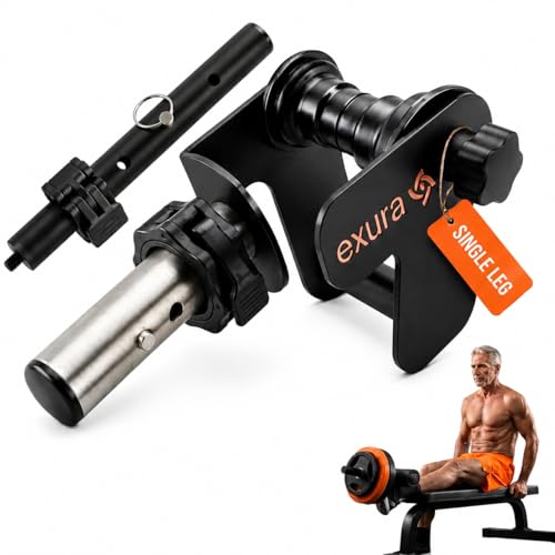 EXURA Tib Bar Tibialis Trainer, Adjustable to Any Foot Size, 1" & 2" Plates