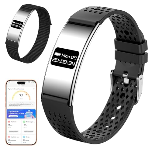 Smart Fitness Tracker with 24/7 Heart Rate, Sleep Tracking, IPX8 Waterproof, HD Display, 24+ Sports Modes, Pedometer, Phone Notifications, Music Control(Silver)