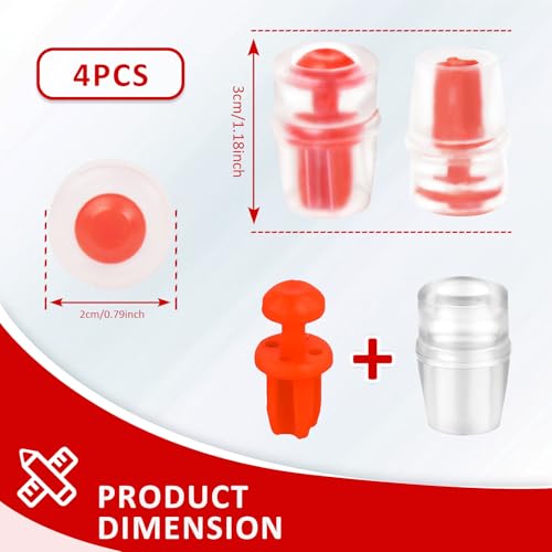 4-Pack Silicone Bite Valve Replacement Nozzles Compatible with Osprey Hydration Bladders, Hydraulics Bite Valve Replacement for Water Reservoir