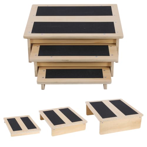 Wooden Nesting Exercise Step Platform, Non-Slip Wooden Training Steps