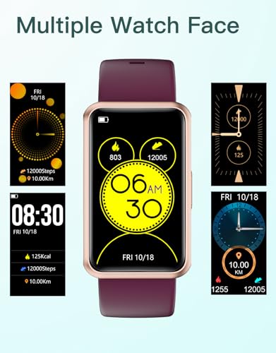 HUAKUA Pedometer Watch No Bluetooth Fitness Tracker Step Counter Purple - color: Purple