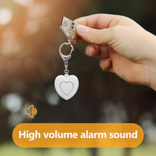 minkissy Heart Personal Alarm Keychain with LED Light