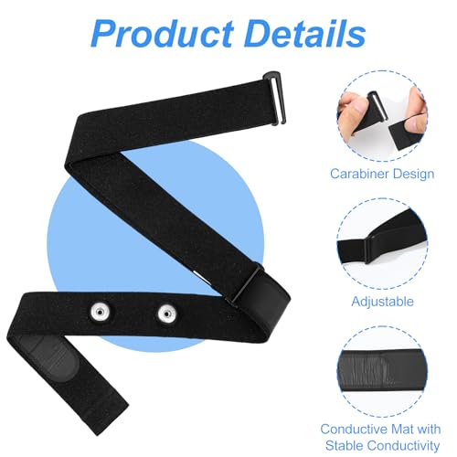 Heart Rate Monitor Chest Band Strap Replacement Adjustable Soft Heart Rate Monitor Chest Replacement Strap Waterproof Chests Straps Replacements
