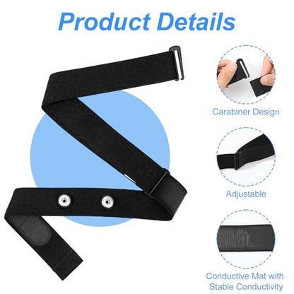 Heart Rate Monitor Chest Band Strap Replacement Adjustable Soft Heart Rate Monitor Chest Replacement Strap Waterproof Chests Straps Replacements