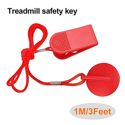 Treadmill Safety Key for Most NordicTrack Proform Image Weslo Reebok Epic Gold's Gym Freemotion and Healthrider Treadmills - color: Bright Red