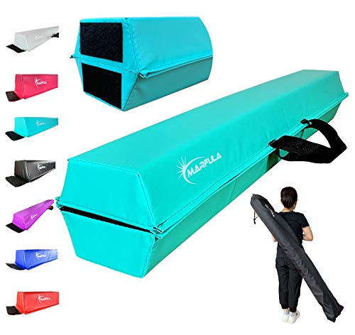 Marfula 6 ft to 10 ft Gymnastic Balance Beam for Kids Gymnastic Training - color: Teal, size: 6ft
