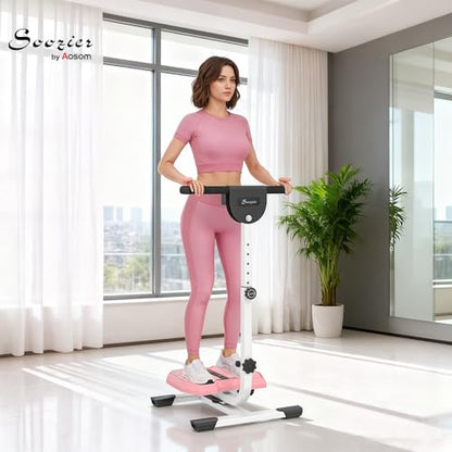 Soozier Foldable Ab Twister Board Screen Twist Shape Abs Trainer - color: Pink