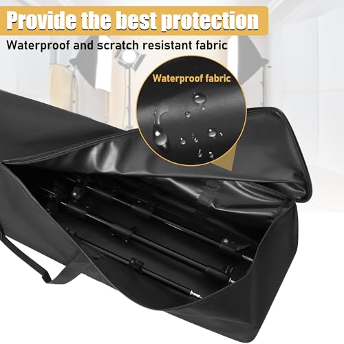 Multifunctional Tripod Bag 60 X 10.2 X 10.2 Inches / 152 X 26 X 26 cm Heavy Duty Tripod Carrying Case with Handle for Lights, Speakers, Cameras, Booms, Microphone Stands, Black - size: 60 X 10.2 X 10.2 Inch