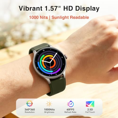 Smart Watch for Men Women, 105+ Sports Modes Fitness Tracker (Green) - color: Green