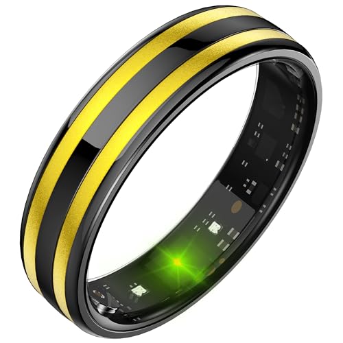 Smart Ring Ultra Narrow Heart Rate Monitor Slim Comfortable Sleep Ring Health Fitness Tracker Pedometer Step Counter Calories Waterproof Ladies Smart Rings for Women Men Anillo Inteligente - color: Black, size: #11