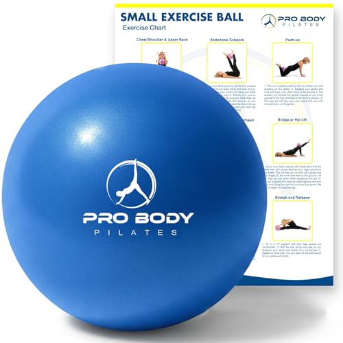 ProBody Pilates Ball Small — 9 Inch Small Exercise Ball - color: Blue