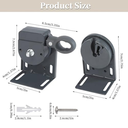 Roller Blind Bracket Replacement for Coolaroo Sun Shades Grey - color: Grey, size: 1 set bracket
